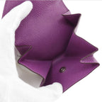 Hermes Le Van Cattle Vaux Epson Purple Coin Case — view 5