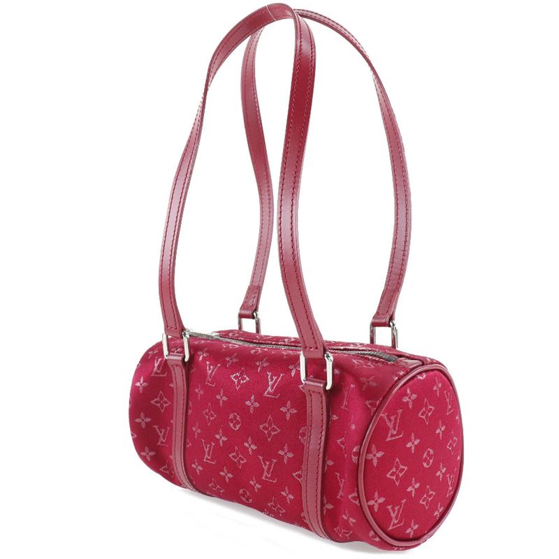 Louis Vuitton Little Papillon Monogram Satin Red Th0092 Handbag — view 2
