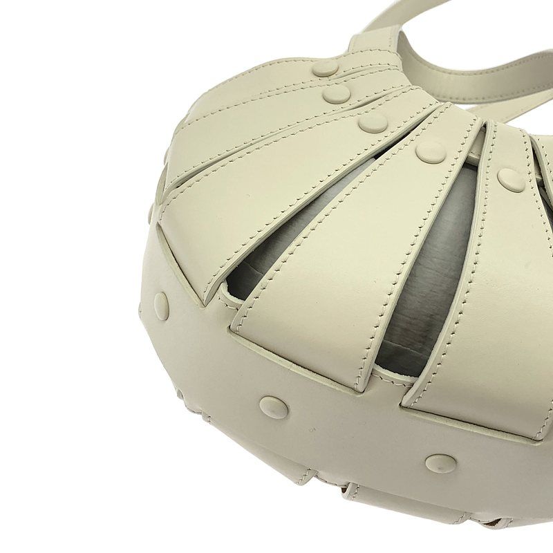 Bottega Veneta the Shell Leather 2-Way Shoulder Bag White — view 8