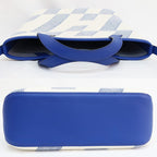 Hermes Ambie PM Shoulder Bag 2-Way Blue White U Stamp Canvas — view 4