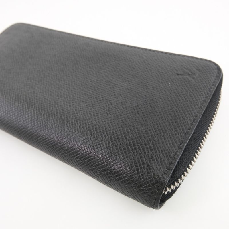 Louis Vuitton Zippy Wallet Vertical Taiga Black Ca1103 Long — view 5