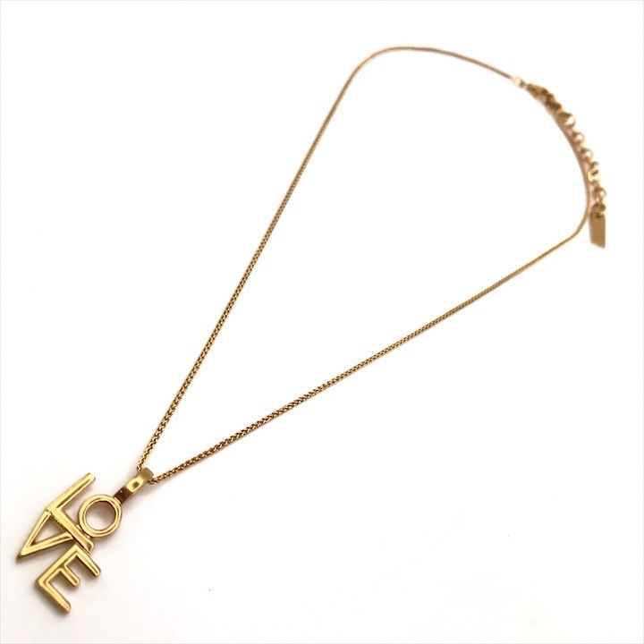 Saint Laurent Love Necklace Gold — view 4