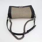 Chanel Boy Quilted Chain Shoulder Bag Leather Lambskin Light Beige — view 3