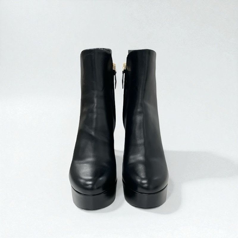 Louis Vuitton Afterglow Line Monogram Boots Short Shoes Leather Black — view 2