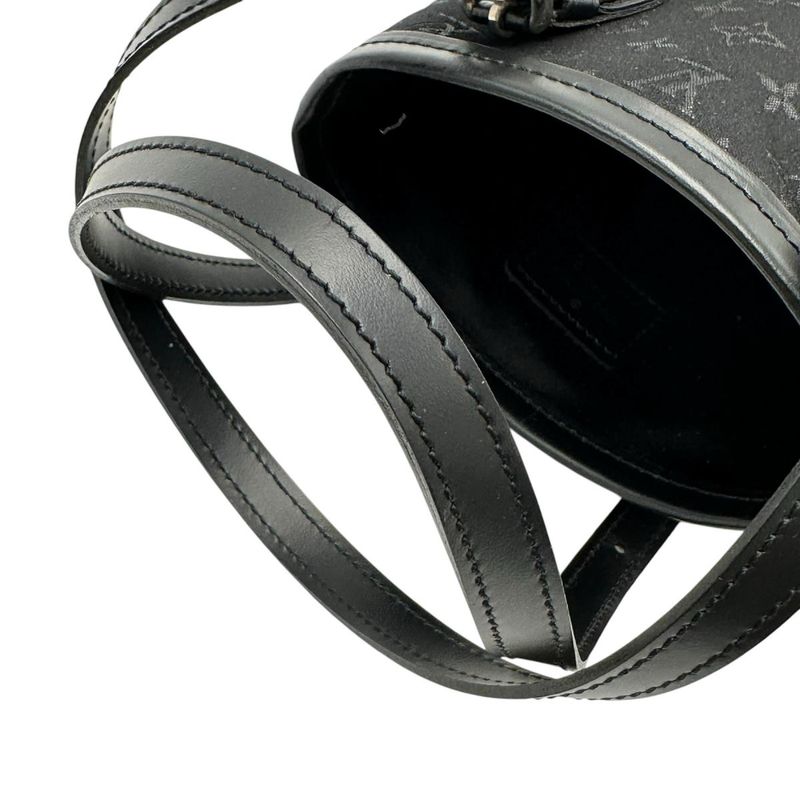 Louis Vuitton Monogram Satin Little Bucket Handbag Noir — view 6
