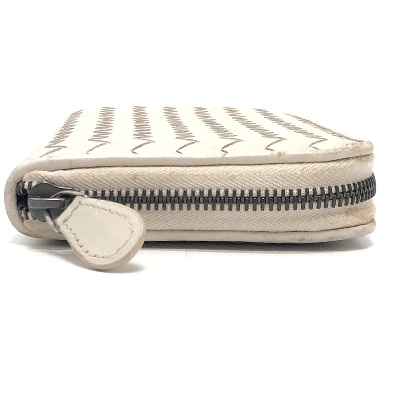 Bottega Veneta Long Wallet Intrecciato Leather White — view 4