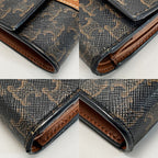 Celine Triomphe Brown Trifold Wallet Gold Hardware — view 9