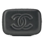 Chanel Quilted Vanity Handbag Caviar Leather Black With Gold Hardware Bag — view 7