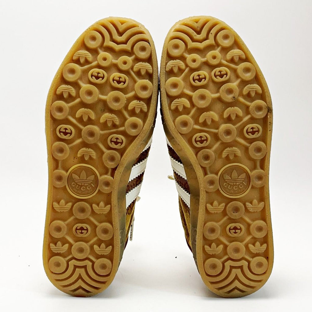 Gucci Adidas Collaboration Gazelle Sneakers Brown GG Supreme Size — view 6
