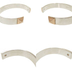 Hermes Clous De H Jonc 2 B Silver 925 18K Pink Gold Bracelet — view 8