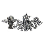 Dior J'A Bee Rhinestone Silver Metal Earrings — view 3