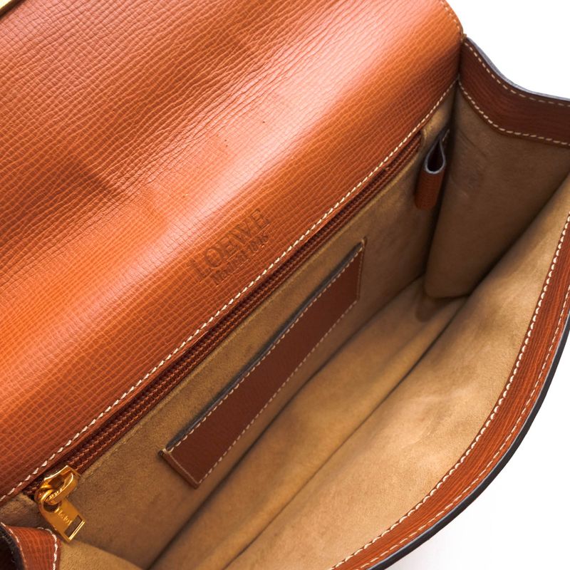 Loewe Bag Second Clutch Men Leather Brown Shredded — view 8
