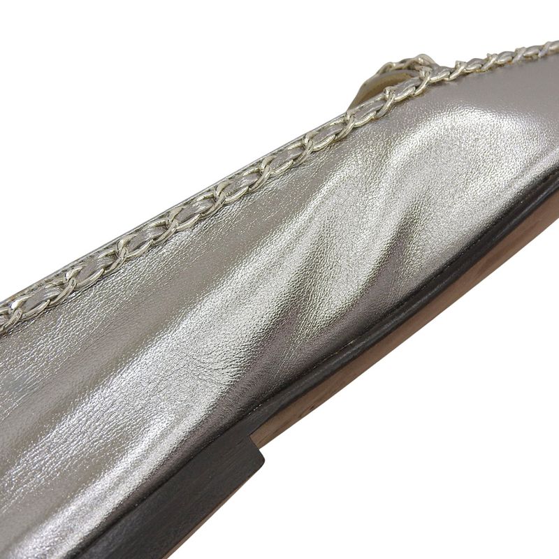 Chanel Current Logo Chain-trimmed Flat Shoes Loafers 36 — view 5