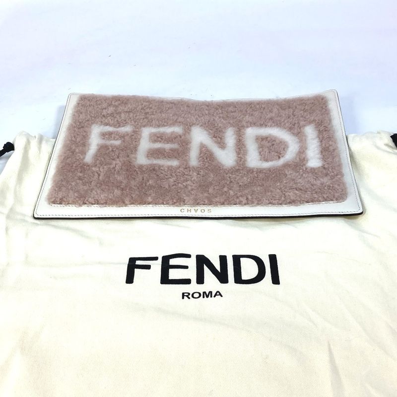 Fendi Miscellaneous Goods Logo PC Cover IPAD 7 Ar921 Leather Pink — view 9