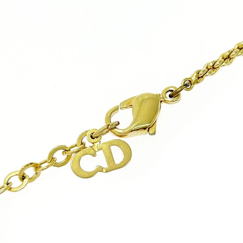 Christian Dior GP Emblem Circle Necklace Gold — view 8