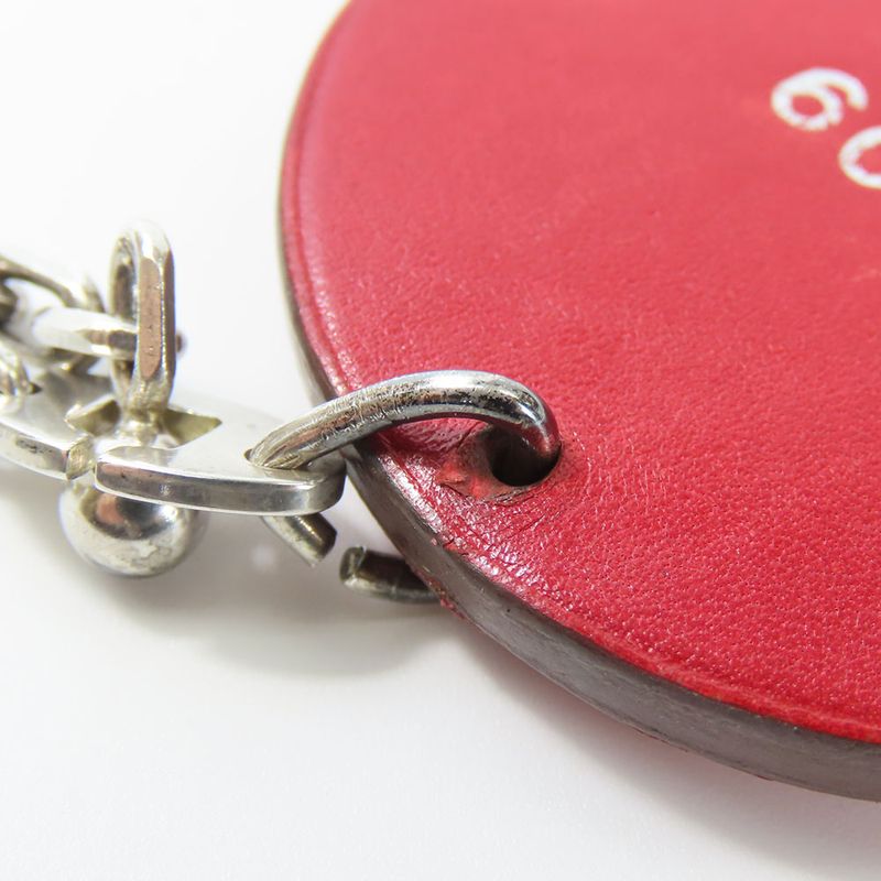 Hermes Bag Charm Animal Cow Leather Silver 925 Red Small 2009 Accessories — view 6
