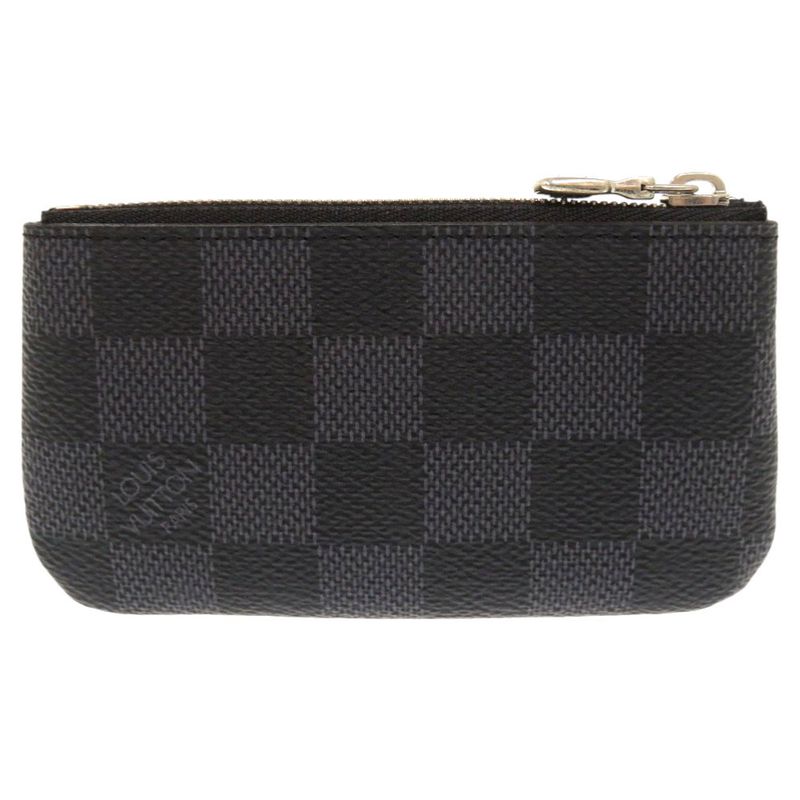 Louis Vuitton Pochette Cles Damier Graphite Black Coin Case 1091 — view 3