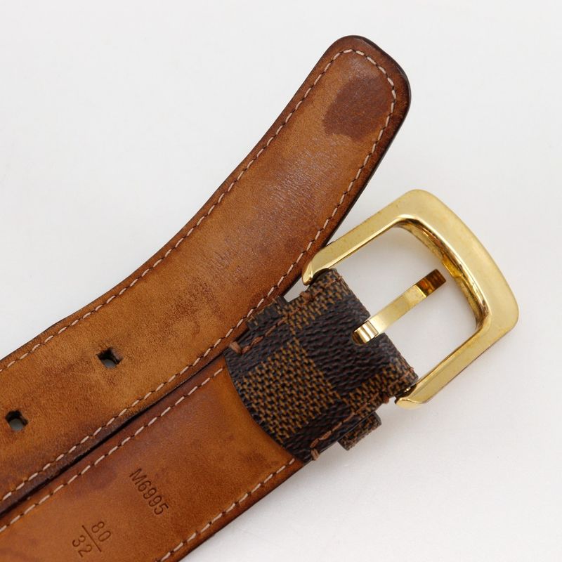 Louis Vuitton Santure Ellipse M6995 Damier Canvas Brown Ca1101 Belt — view 6