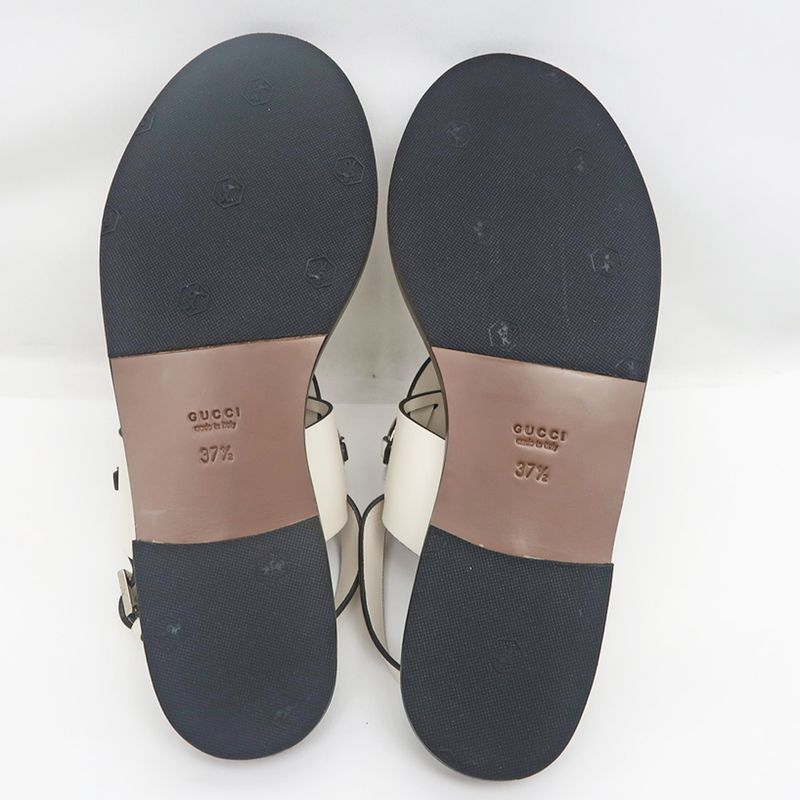 Gucci Sandals Bit White Dark Brown Size 37 1 2 Apparel — view 5