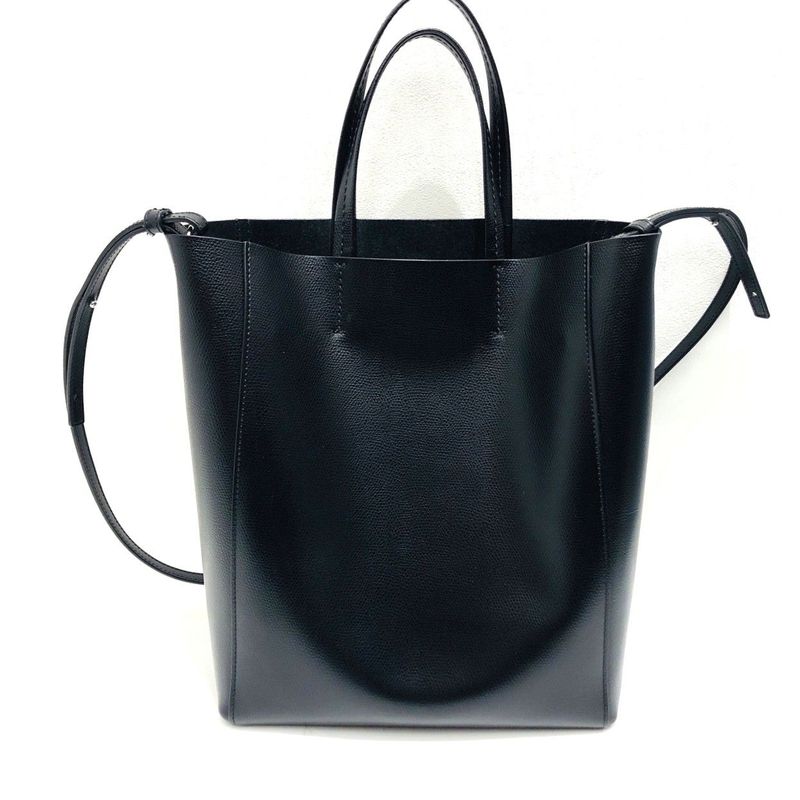 Celine Vertical Cabas Small 2-Way Bag Black Leather Tote Crossbody — view 3
