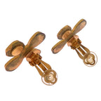 Chanel Camellia Wood and Crystal Earrings — view 5