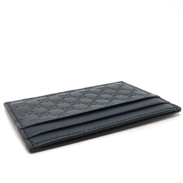 Gucci Card Case Micro Guccissima Leather Holder Navy — view 4