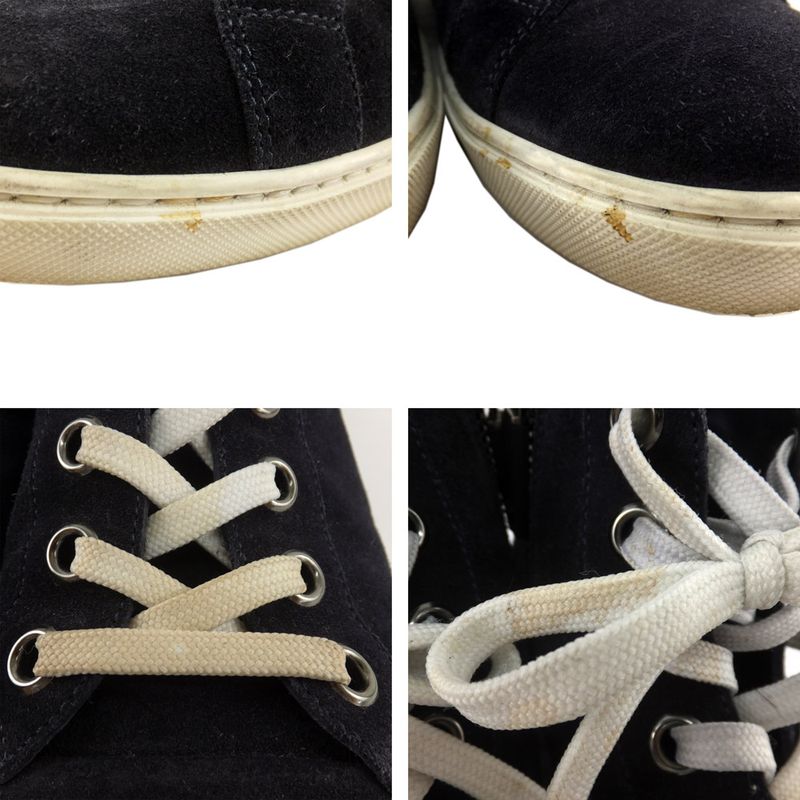 Louis Vuitton High Cut Sneakers Side Zip Suede Dark Navy Size 6 — view 7