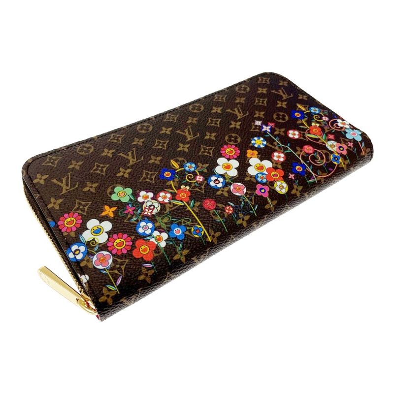 Louis Vuitton Takashi Murakami Zippy Wallet Brown Long — view 3
