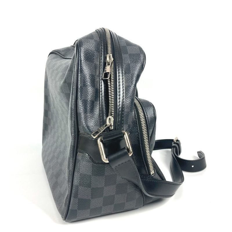Louis Vuitton Io Shoulder Bag Damier Graphite Canvas Black — view 3
