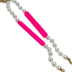 Christian Dior Airpods Holder Necklace Chain Logo Faux Pearl GP — view 9