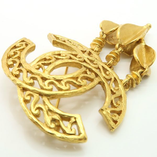 Chanel Brooch 95 A Vintage Coco Mark GP — view 5