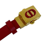 Christian Dior Belt Thin CD Logo Red — view 3