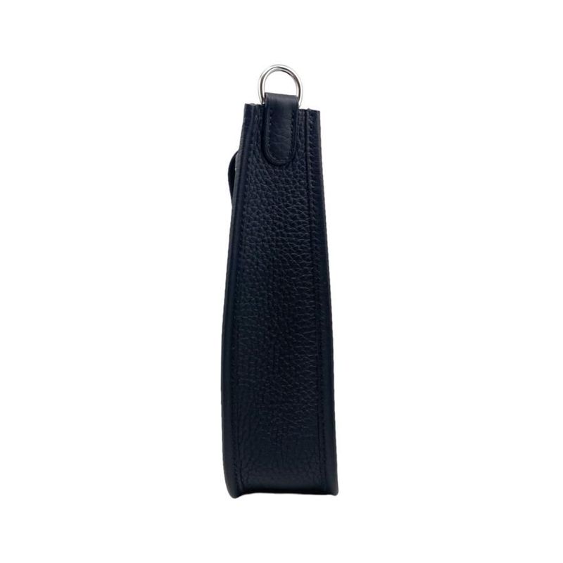Hermes Shoulder Bag Evelyne TPM Taurillon Clemence Noir Black — view 4