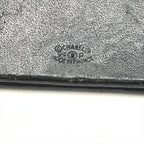Chanel Logo Triangle Plate Leather Chain Key Ring Key Holder Gold Black — view 5