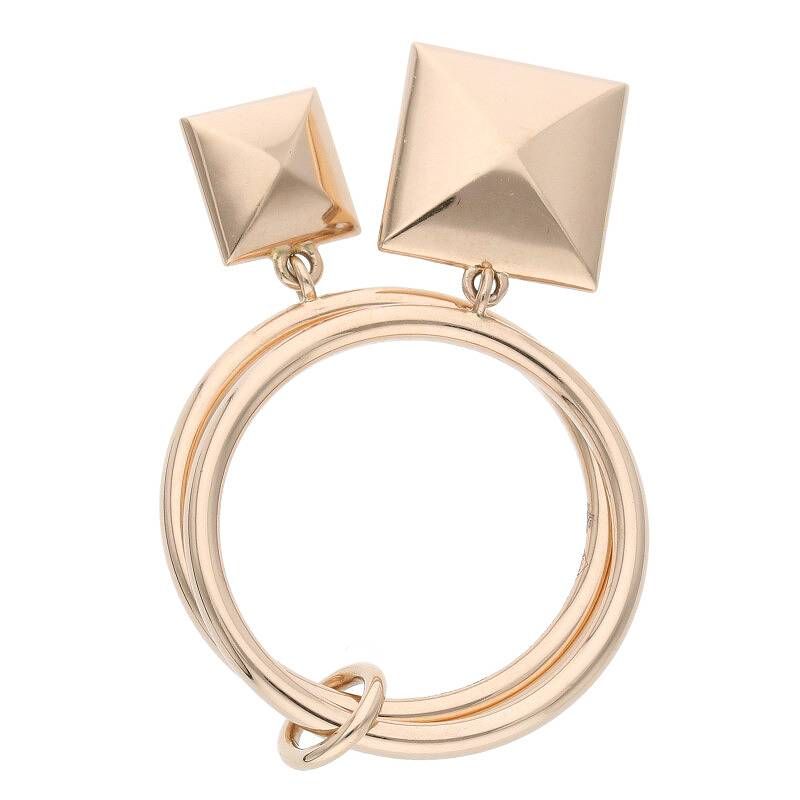 Hermes Clous de H 18K Pink Gold Diamond Tassel Ring 12.5 — view 3