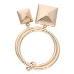 Hermes Clous de H 18K Pink Gold Diamond Tassel Ring 12.5 — view 3