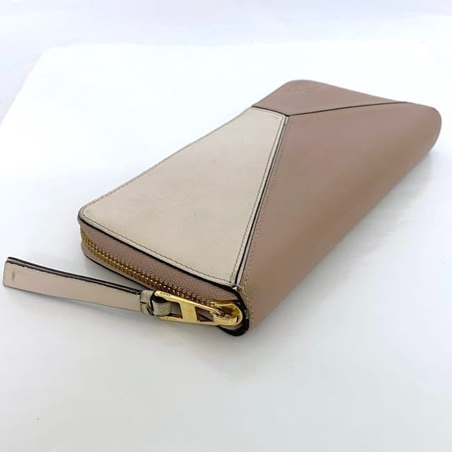 Loewe Round Zipper Long Wallet Pink Beige — view 4