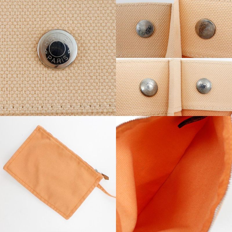 Hermes Bora PM Canvas Orange Handbag — view 9