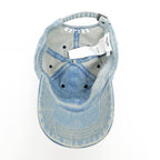 Celine Baseball Cap Triomphe Denim S Size Light Blue Apparel Hat — view 6