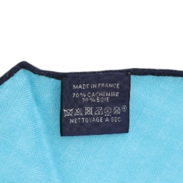 Hermes Cashmere and Silk Scarf Rhombus Blue — view 5