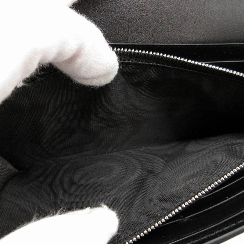 Gucci Minijohn Double Leather Black Bifold Long Wallet 0140 — view 6