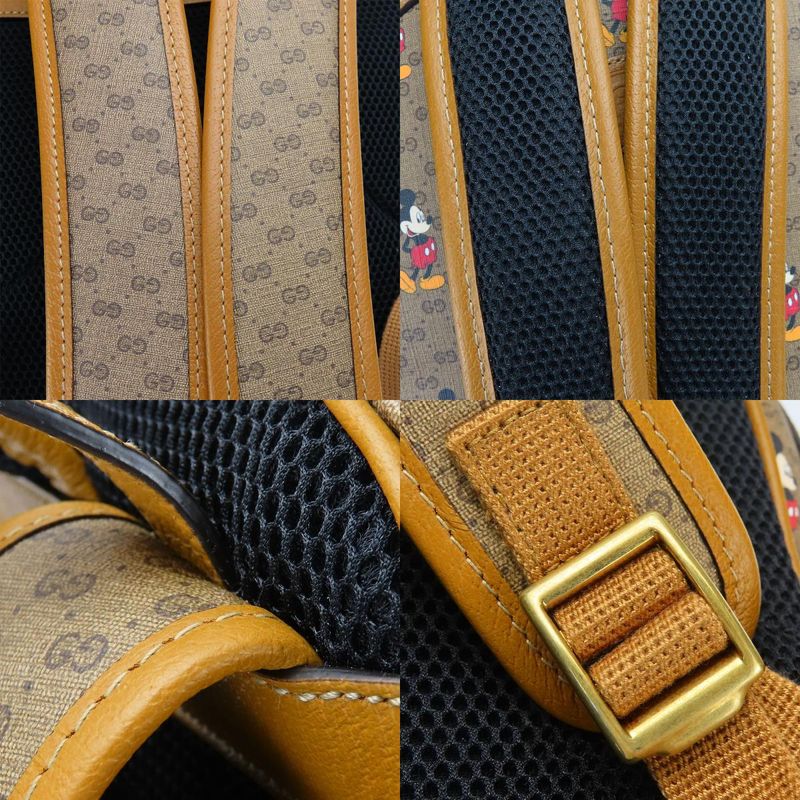 Gucci Backpack Daypack Small GG Supreme Canvas Brown Camel — view 5