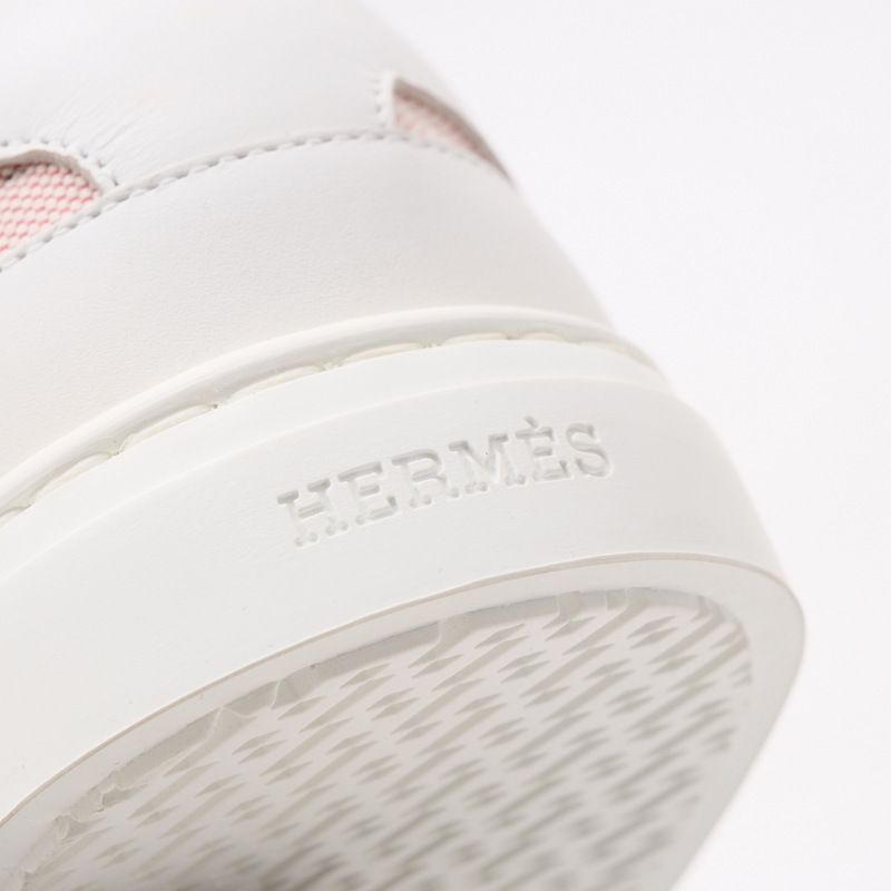 Hermes Day Sneakers Size 36 Kelly Hardware Leather Canvas — view 9