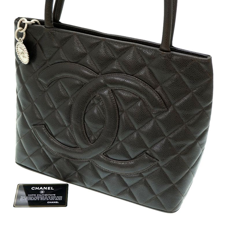 Chanel Reproduction Tote Caviar Leather Brown Bag 0153 — view 2
