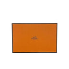 Hermes Calviduo Card Case Coin Pass Purse Foldable Chevre Orange — view 5