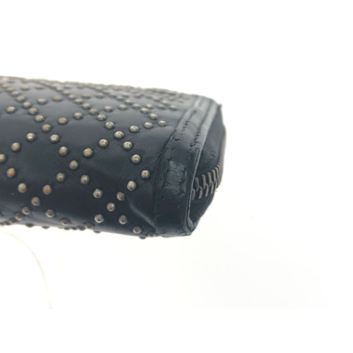 Gucci Diamante Studded Round Zipper Long Wallet GG 2 Heads — view 7