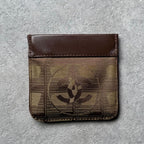 Chanel New Travel Line Coin Case Mini Pouch Ring Leather Canvas Brown — view 6