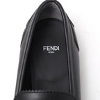 Fendi Loafers Size 40 Double F Zucca Logo Leather Shoes — view 8
