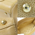 Chanel Shoulder Bag Coco Caviar Leather Beige Gold Hardware 7 th Chain — view 5