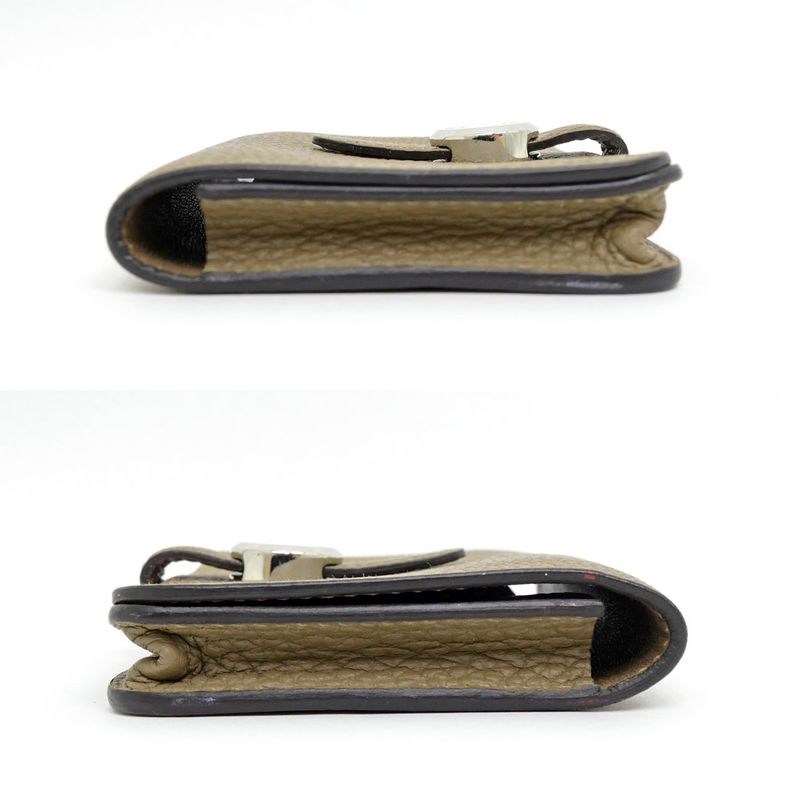 Hermes Dogon Card Case Brown Silver Hardware Togo Leather — view 4